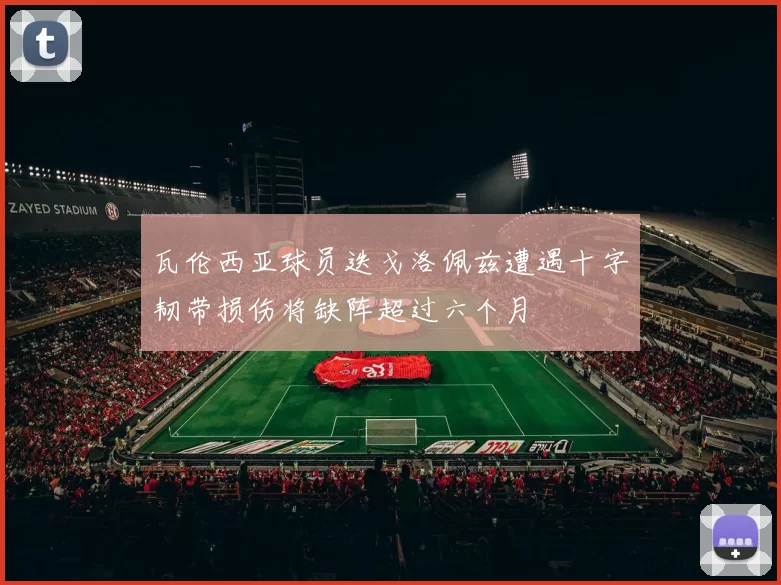 瓦伦西亚球员迭戈洛佩兹遭遇十字韧带损伤将缺阵超过六个月